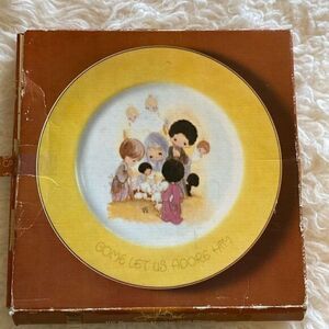 Come let us adore him precious moments plate